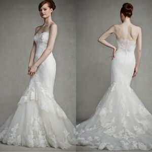 Enzoani Bridal Collection Sample Dress Jodie IVORY Lace Wedding Dress 14 NEW